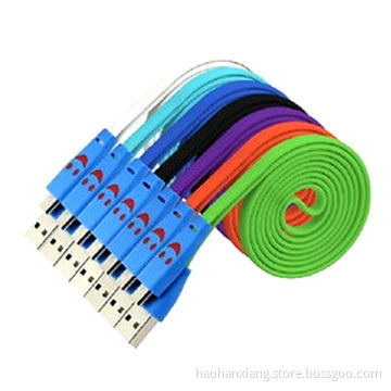 LED Flat Smile USB Data Cables for Samsung Galaxy
